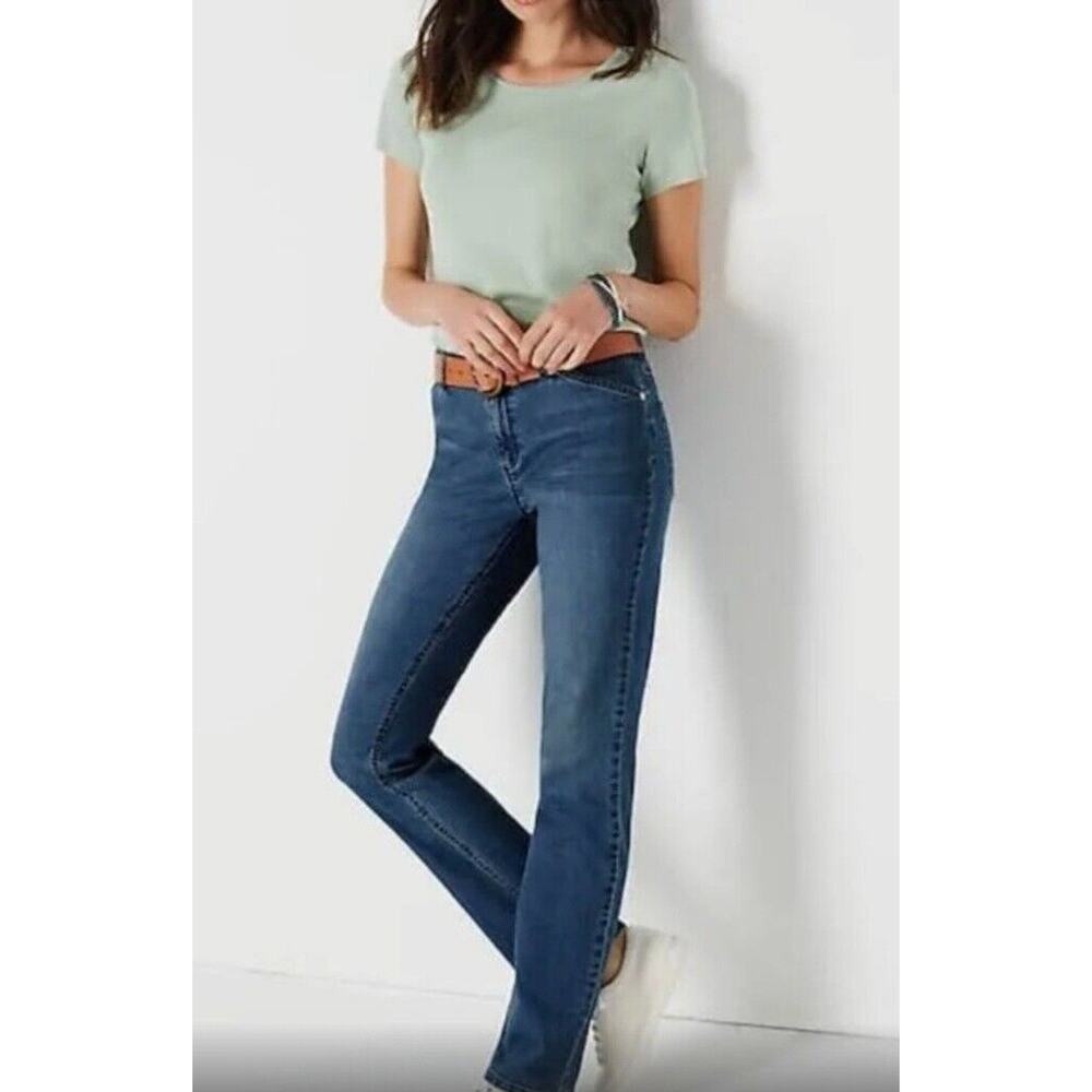J Jill Slim Leg Stretch Jeans 2 Blue Denim Minimalist Cottagecore Coastal Chic